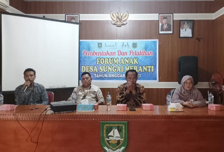 Forum Anak Dibentuk di Desa Sungai Meranti, Ini Harapan Pak Kades