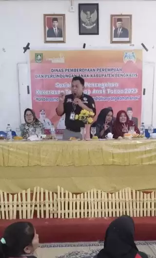 Sosialisasi Pencegahan Kekerasan Terhadap Anak 2023 di SMPN 2 Pinggir
