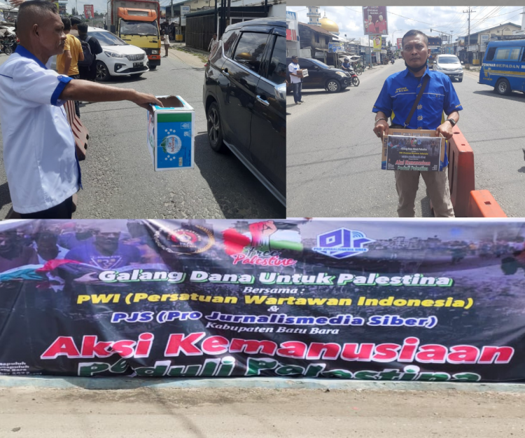 Peduli Palestina, Cuma 1 Jam Donasi Dari Warga Dikumpulkan Wartawan Di Batubara Hampir Capai Rp2 Juta