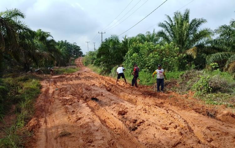 Pemerintah Dinilai Tutup Mata, Masyarakat Sawit Minta Jalan Rusak Parah Dipebaiki