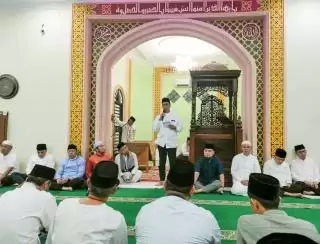 Bupati Bengkalis Sambut Safari Ramadhan Pemprov Riau di Bathin Solapan