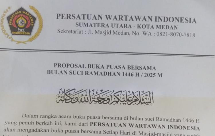 Beredar Proposal Mengatasnamakan PWI Kota Medan, Ketua LBH PWI Sumut : Tidak Ada PWI Medan, Itu Penipuan !