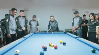 Semarak Bhayangkara ke 79 2025, Kapolres Kepulauan Meranti Buka Turnamen Billiard