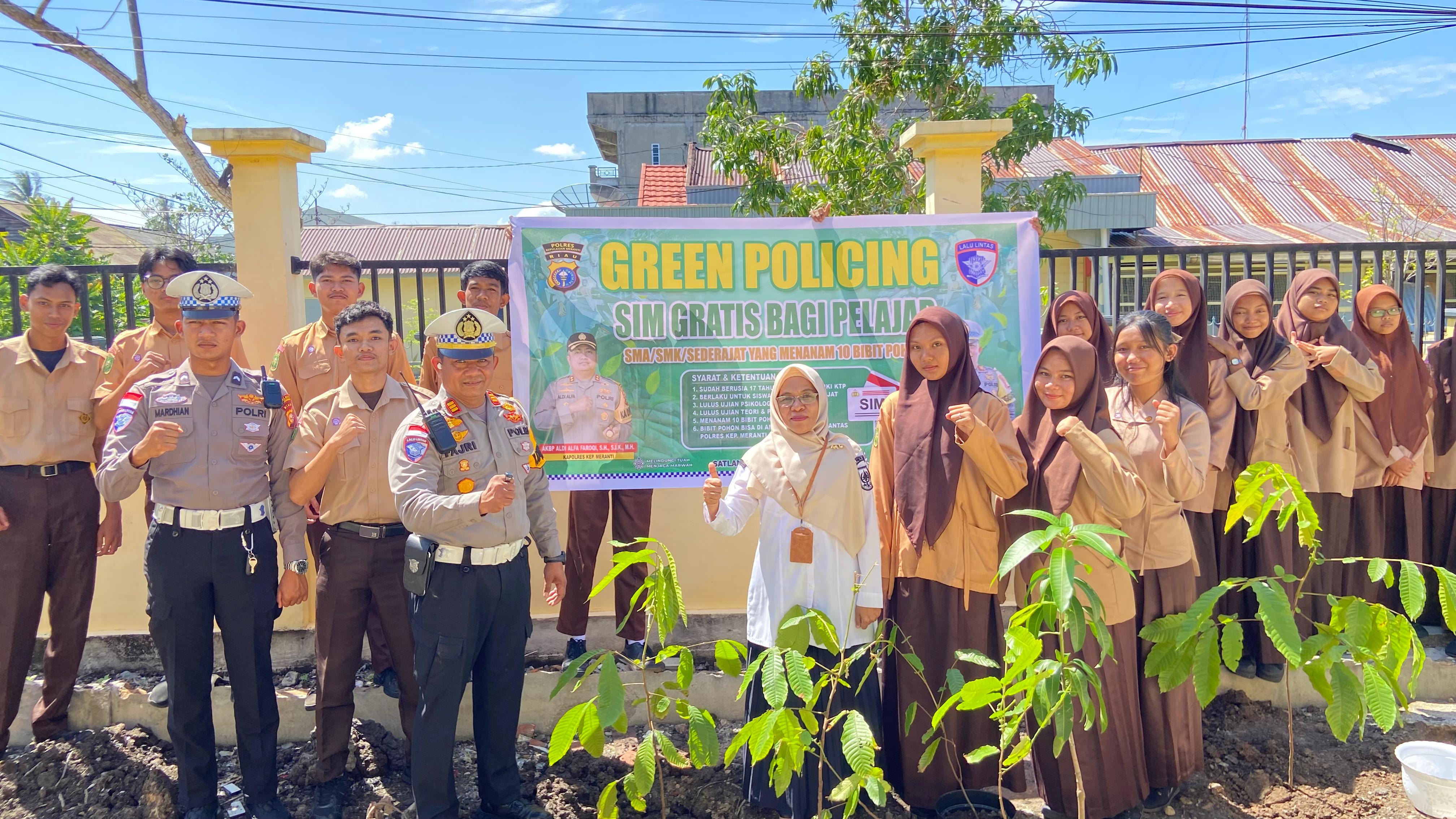 Green Policing, Polres Kepulauan Meranti Gratiskan SIM Bagi Pelajar Peduli Lingkungan