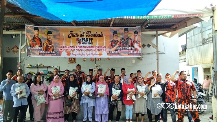 PAC Pemuda Pancasila Medan Denai Tebar Kepedulian Lewat Jumat Berkah