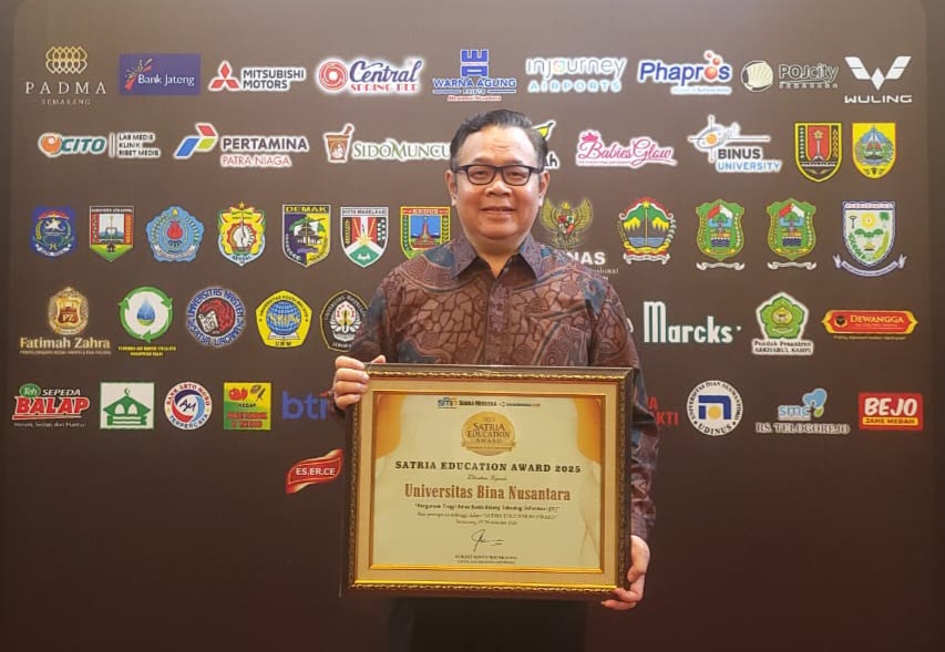 Binus University Raih Satria Edukasi Award 2025 PT Kelas Dunia Bidang Teknologi Informasi