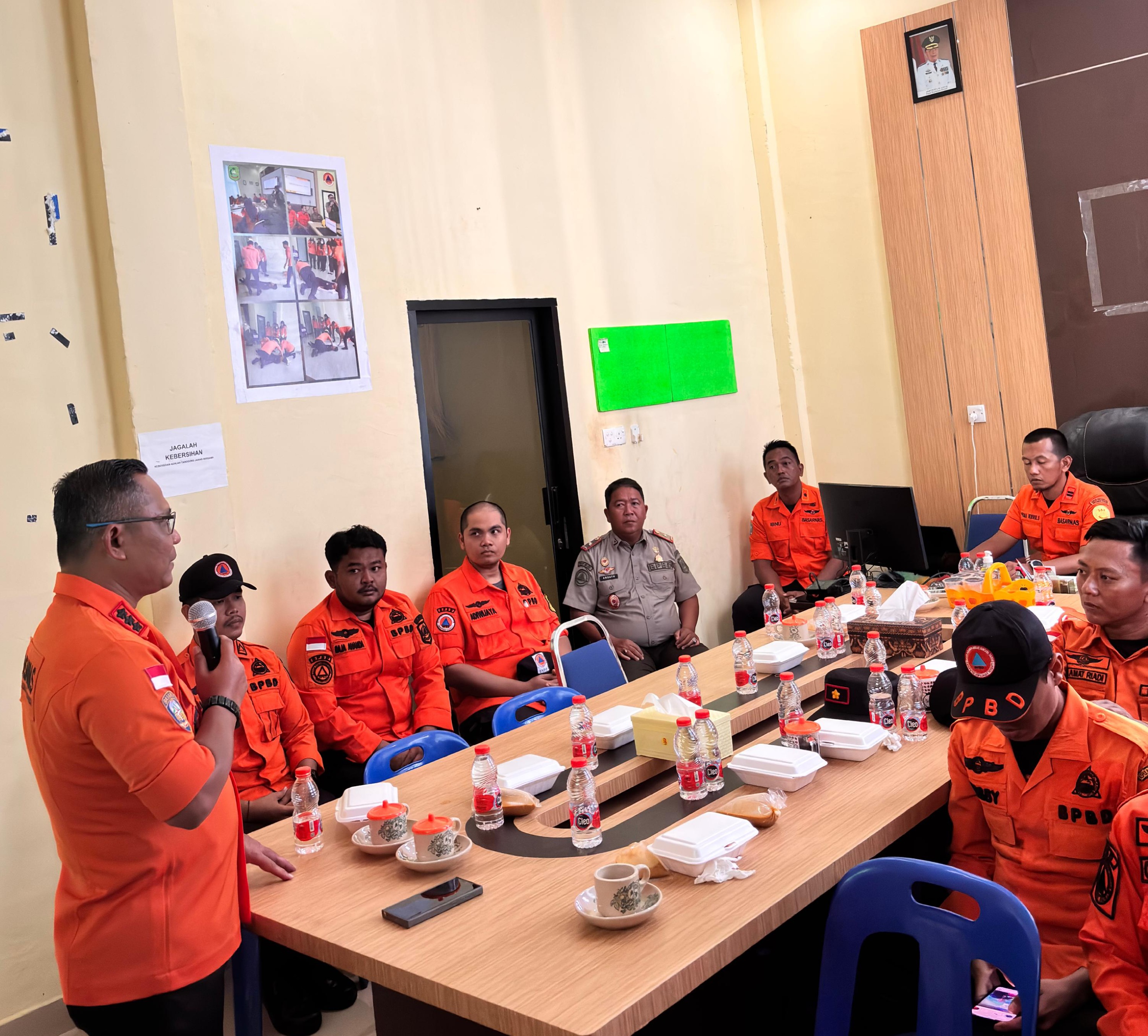 Perkuat Sinergi Penanganan Bencana, Kakansar Riau Anjangsana dengan Bupati Meranti dan BPBD