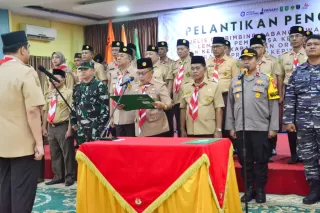 Pengurus Mabicab dan Kwarcab Pramuka Dikukuhkan, H Asmar Tegaskan Peran Strategis Pramuka