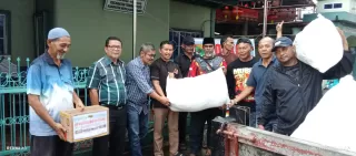 Bantu Korban Bencana di Tiga Provinsi, MPC PP Kepualauan Meranti Kirim 34 Goni Pakaian
