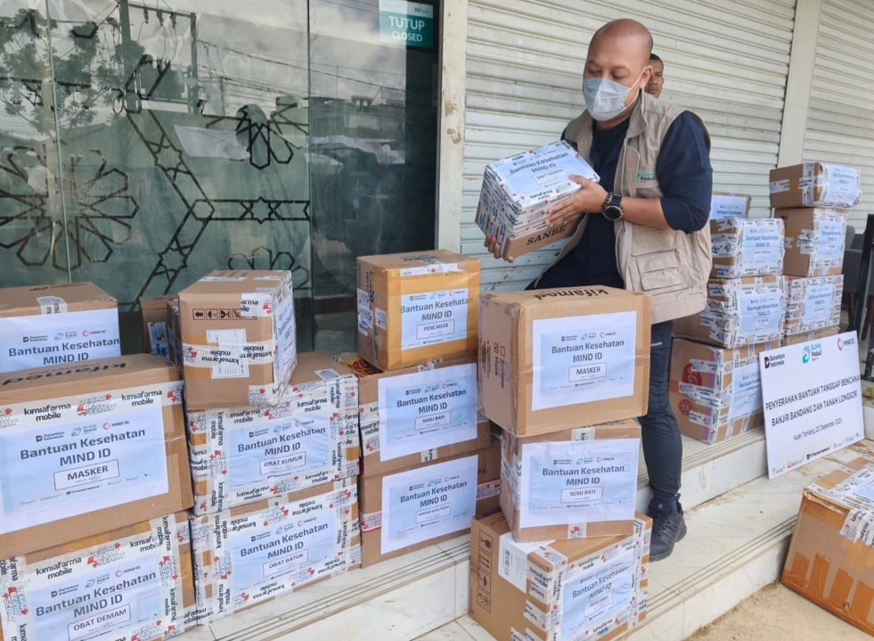 MIND ID Kirim Tiga Truk Obat-obatan Bantu Jaga Imun dan Kesehatan Masyarakat Aceh dan Sumatera