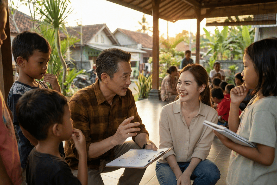 Di luar pasar, Dia pilih Percayakan Masa Depan Kepada Anak-anak