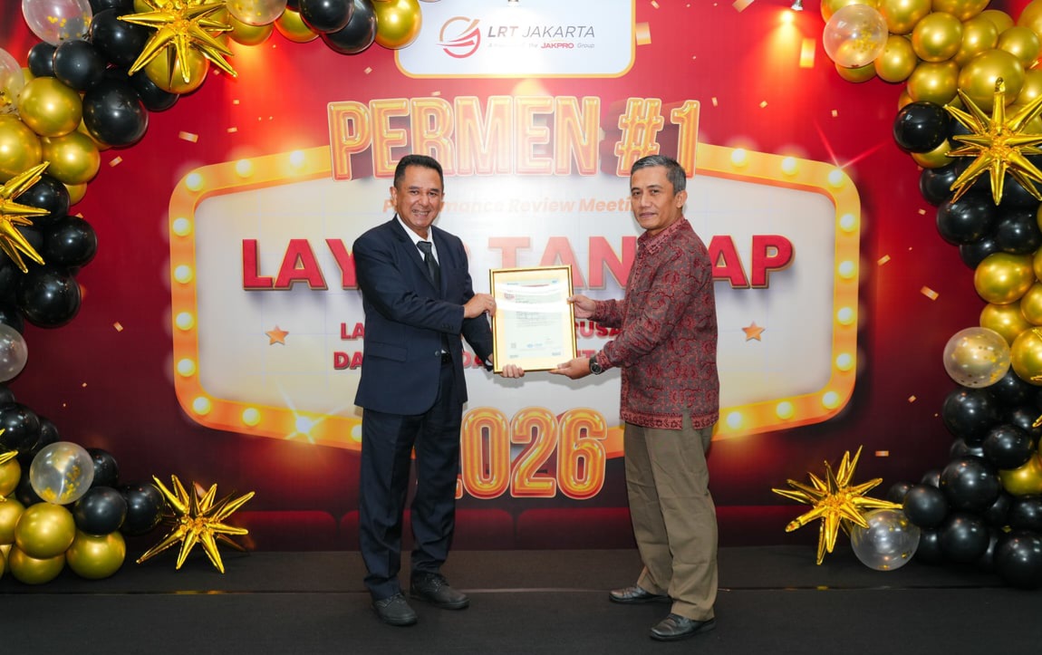 Sucofindo Perkuat Tata Kelola Transportasi Publik Lewat Sertifikasi ISO 37001 dan ISO/IEC 27001 LRT Jakarta