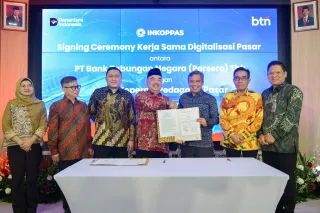 BTN Perluas Akses Keuangan Pedagang Pasar, Gandeng INKOPPAS Dorong Digitalisasi Koperasi