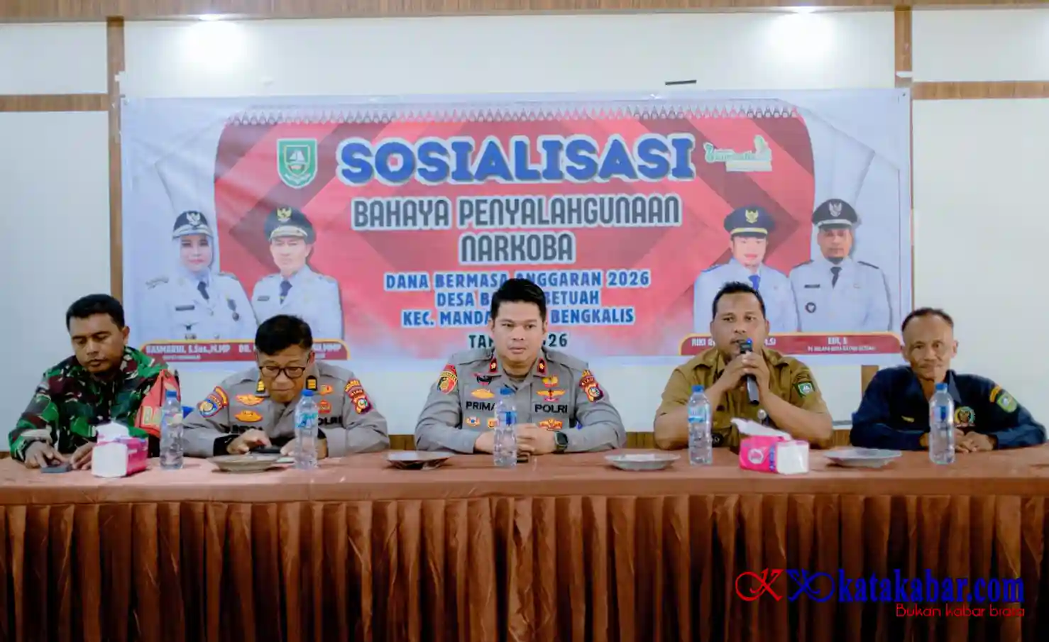 Polsek Mandau Sosialisasi Bahaya Penyalahgunaan Narkoba 'Nun Jauh' di Sebelah Timur Duri