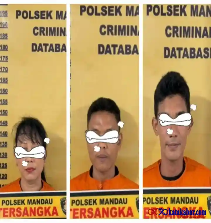 Dapat Informasi Lewat Video: Polsek Mandau Borgol Tiga Pelaku TP Sabu di Bafoet Barokah