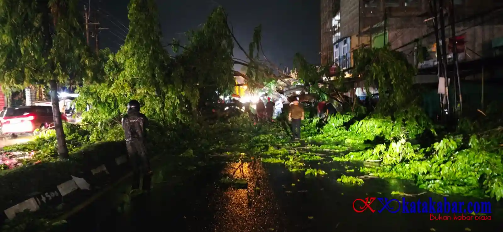 Pohon Tumbang Timpa Mobil di Jalur Stabat-Binjai, Cuaca Ekstrem Kembali Uji Kesiapan Mitigasi Langkat