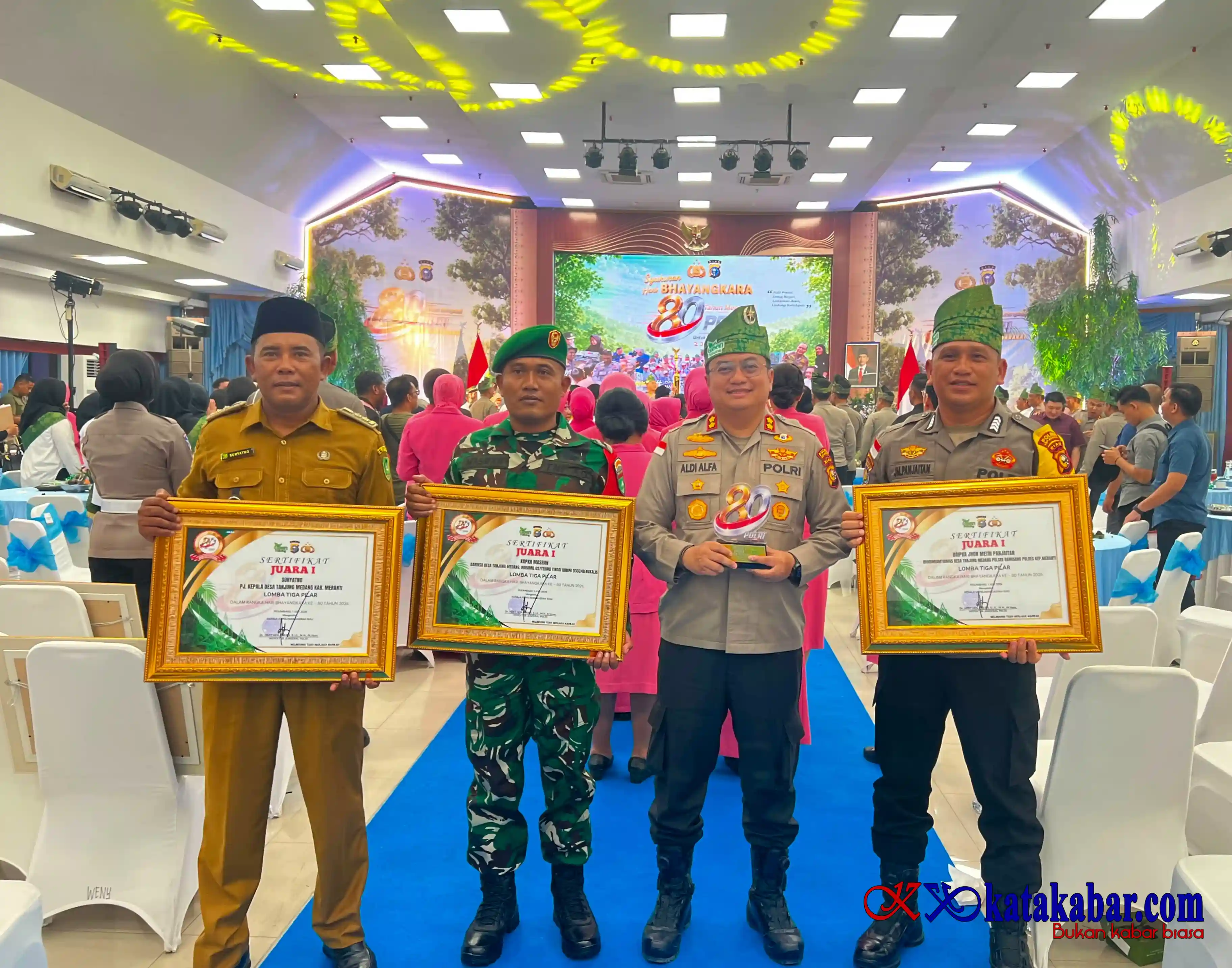Polres Kepulauan Meranti Ukir Prestasi Pada Syukuran Hari Bhayangkara ke 80 Polda Riau, Borong Dua Penghargaan