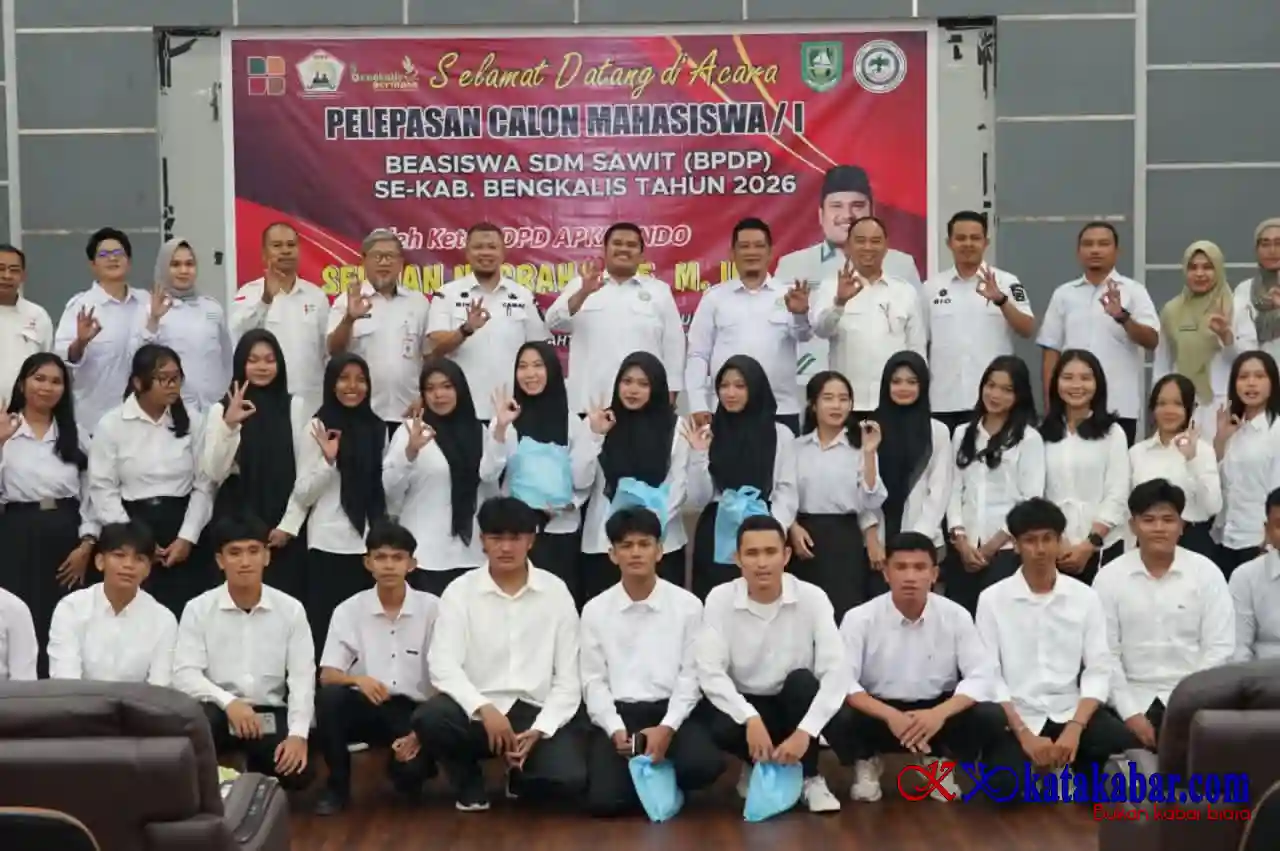 Lepas Tiga Ratus Camaba Beasiswa SDM Sawit BPDP se Kabupaten Bengkalis 2026, Ini Pesan Camat Mandau