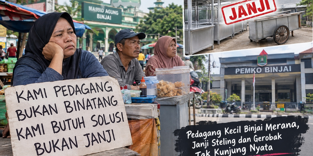 Pedagang Kecil Binjai Kecewa, Janji Bantuan Steling dan Gerobak Belum Terealisasi