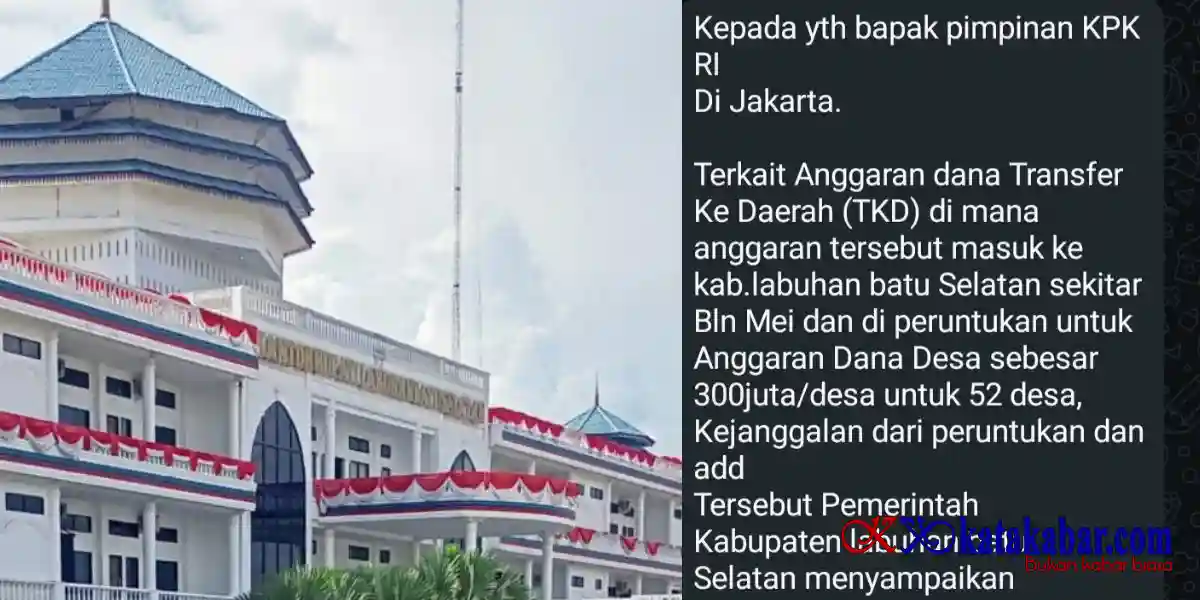 Kadis Pemdes Tak Respon Catut Nama Bupati Labusel Berkaitan Dana TKD Rp300 juta Beredar Pesan ke KPK