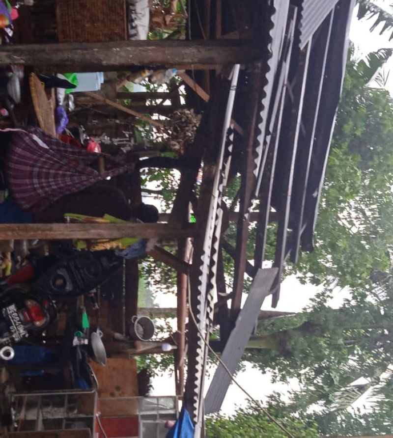 Angin Kencang Hajar Rumah Warga Pesawaran Rusak Berat dan Ringan