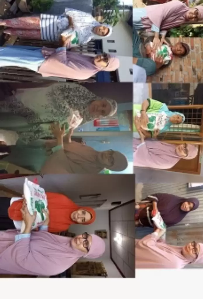 Sedekah Beras dari Abdul Azis Lubis, Guru Ngaji -Janda dan Penggali Kubur Ucap Syukur